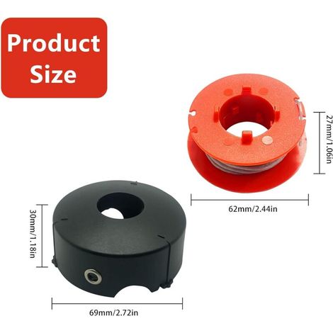 Applicable à F016800175 Bobine de Rechange pour débroussailleuse Bosch Art 23 26 30 Combitrim Easytrim (1 bobines + 1 Couvercle) (1/4)