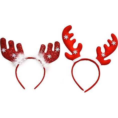 1 Serre-tête,Design Noël,tissu et plastique,sans arête vive,femmes hommes enfants (1/5)