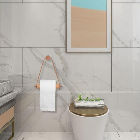 Wood Toilet Paper Holder, Wall Mounted Toilet Paper Holder, Toilet Roll Holder for Bathroom, Dormitory, Hotel, 1820CM (1/5)