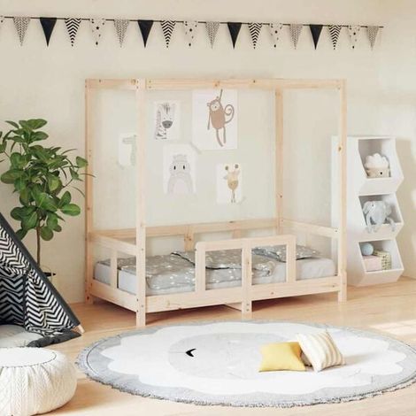 Lit Enfant 70x140 cm en Bois Massif de Pin (1/5)