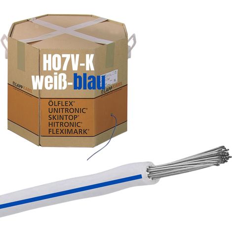 lapp Einzelader MULTI-STANDARD SC 2.1 1X0,5 weiß-blau PVC 450/750V 100 Stk (1/2)
