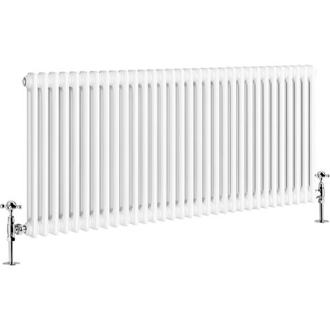WarmeHaus 600x1460mm Traditional 2 Column White Radiator (1/4)