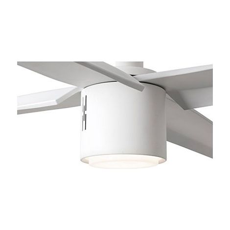 FARO Ventilateur de plafond avec lumiere blanc acier moteur DC 6 vitesses telecommande incluse fonction inverse compatible plafond incline jusqua 39 m² ATTOS (1/5)