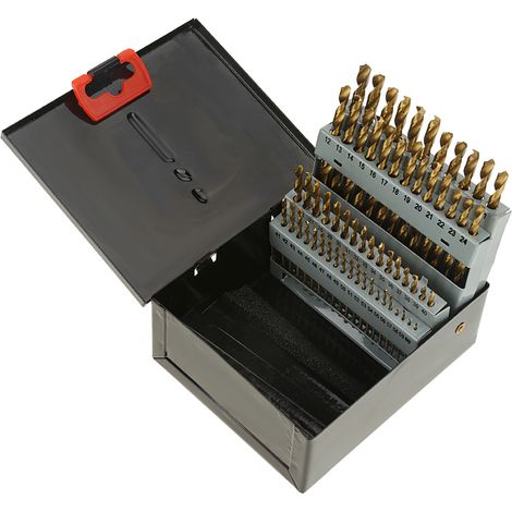 Spacnana Ensemble de Bits de Forage à Torsion de 60pcs, Outils de Forage à Grande Vitesse Kit Bits Revêtus Boîte en Fer doré pour L'aluminium, le Bois, le Forage de Trou Profond (1/5)