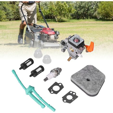 Kit de carburateur moteur 10 pièces compatible avec les débroussailleuses STIHL FS87, FS87R, FS90, FS90K, FS90R, FS100 et FS110 (références : C1Q-S173, C1Q-S174 et C1Q-S176). (1/5)