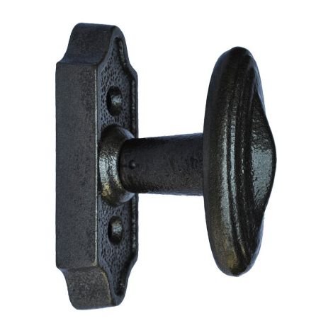 Bouton de fenêtre N°6 sur rosette N°1 - FONDERIE ROLLINGER                                Noir
