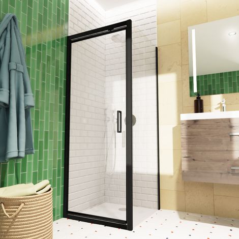 Swiss Aqua Technologies TEX-C Mampara compacta/panel de cristal 100x90cm con perfiles negro mate (SATTEXC90S100C)
