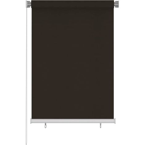 Store roulant d'extérieur 105 (l) x 140 (H) cm marron HDPE (1/5)
