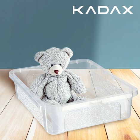 KADAX 10-Liter-Kunststoffbehälter mit Deckel, verschließbare transparente Aufbewahrungsbox