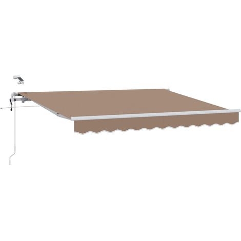 Maison Exclusive - Tenda retrattile Tortora 400 × 300 cm Poliestere (1/5)