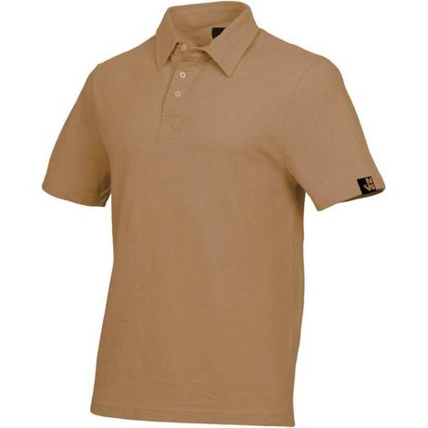 Polo de Travail Chuck - Taille 4XL - Camel - Résistant et Confortable - D-Work