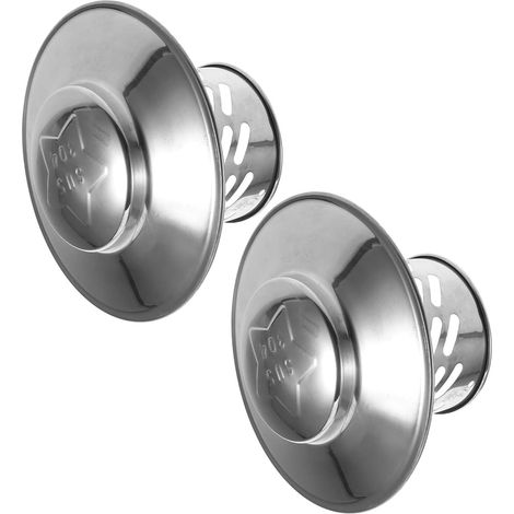 Chapeau de Cheminée Forme Ronde Conique 2 Pièces en Acier Inoxydable Argenté Protège Eau, Débris et Animaux Dimensions 15x13,5x8 Cm Adapté pour Cheminée Intérieure et Toit (1/5)