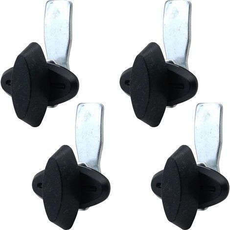 Lot de 4 serrures à came avec poignée en T et bouton pivotant pour tiroirs et armoires (1/5)