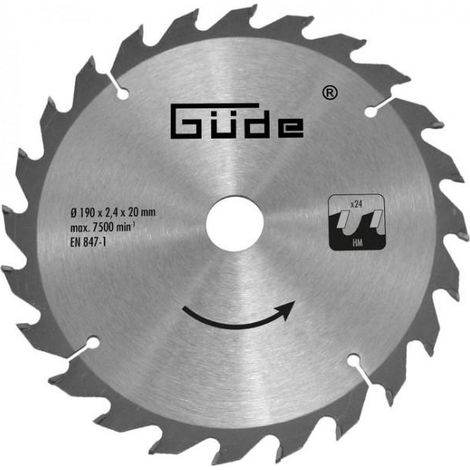Lame de scie circulaire Ø 190 mm - 24 dents pour G58124 et G58238
