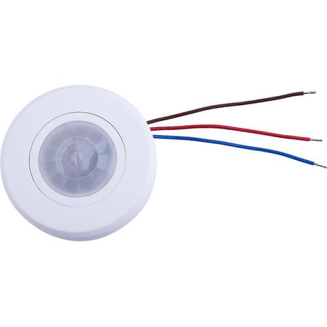 Interrupteur de plafond à détecteur de mouvement PIR 110-220 V, 200 W, ultra-mince, à induction infrarouge et temporisation réglable. (1/5)