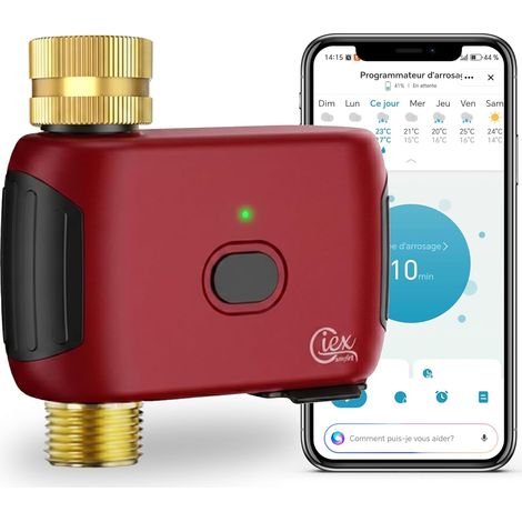 GIEX WiFi Watering Timer, Smart Timer for Garden Faucet, Compatible with and Google Assistant, with Tuya Smart Life App, Automatic Watering (1/5)