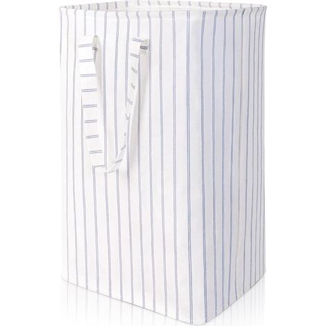 Panier à linge 72L pliable trieur à linge boîte de rangement avec poignées pour vêtements serviettes jouets Bleu 40×30×60 cm (1/5)