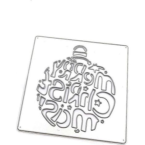 Weihnachtsbuchstaben-Stanzformen aus Metall, Schablone zum Selbermachen von Scrapbooking-Alben und Papierkarten