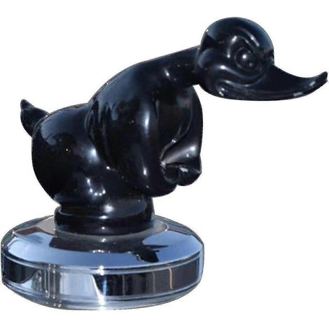 Ornement de capot « Canard en colère », emblème de voiture en résine, décoration de capot pour camions, intérieur ou extérieur, 18 cm (7 pouces), couleur : noir (1/4)