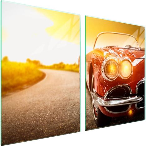 Plaque de protection en verre pour poêle 2x45x52 Auto (1/5)
