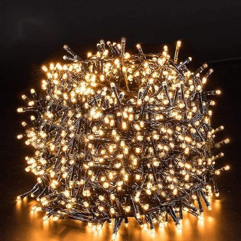 Guirlande lumineuse Led 20m, fil Standard, lampe blanche chaude, enfichable, basse tension, éclairage féerique d'intérieur, pour noël, fête de mariage, Garde (1/4)