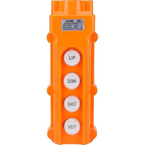 Poste de commande 4 boutons haut bas gauche droite pour grue et palan électrique industriel étanche (1/5)
