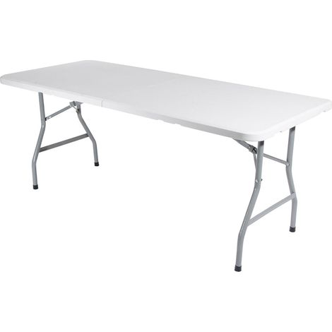 Tavolo pieghevole da catering e campeggio a valigetta con maniglia -200 x 74 cm