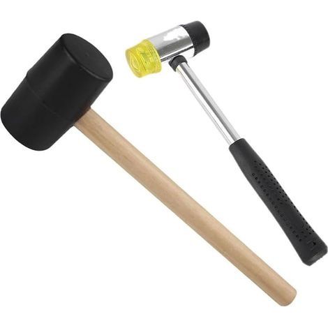 2 Marteaux en Caoutchouc, Marteau Multifonction, Adapté à L'Artisanat, au Travail Du Bois, Aux Revêtements de Sol, au Camping et à D'Autres Industries (1/4)