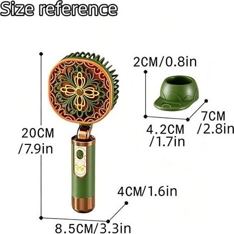 Mini-Tischventilator mit Blumenmuster (2026) inklusive Handyhalterung, 3 Geschwindigkeitsstufen, wiederaufladbar, mit Standfuß, leichter USB-Ventilator für unterwegs (1/4)