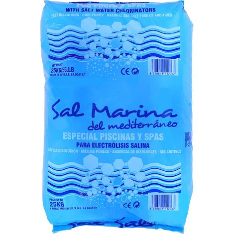 25KG SEL FIN SPÉCIAL PISCINE DISSOLUTION RAPIDE NORME 16401 CONFORME NORME EUROPÉENNE (1/5)