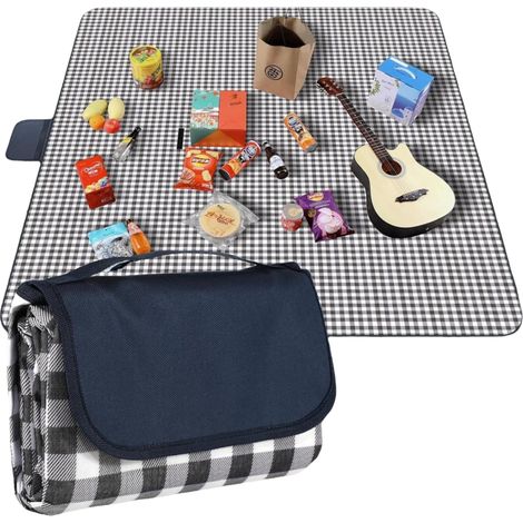 Manta De Picnic - Impermeable - Aislante - 200 X 200 Cm - Plegable Con Cierre De Velcro - Resistente A Rasgados - Tela Oxford (1/5)
