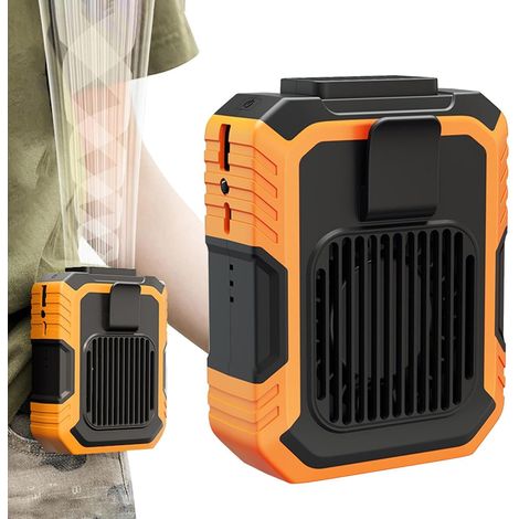 Ventilateur sous vêtements Ventilateur de taille 3 en 1 rechargeable 3 vitesses Mini ventilateur portable résistant aux chutes pour l'extérieur, le chantier, les fermes, les voyages, la pêche, la (1/5)
