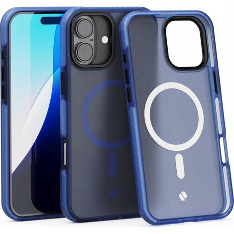 Coque Spacecase Hybrid Fusion Mag pour iPhone 16 Plus bleu foncé (1/5)