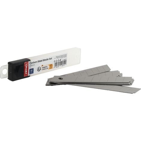 Klingensatz aus Kohlenstoffstahl, 100 x 18 x 0,5 mm, 10 Stück, amio-04819 (1/5)