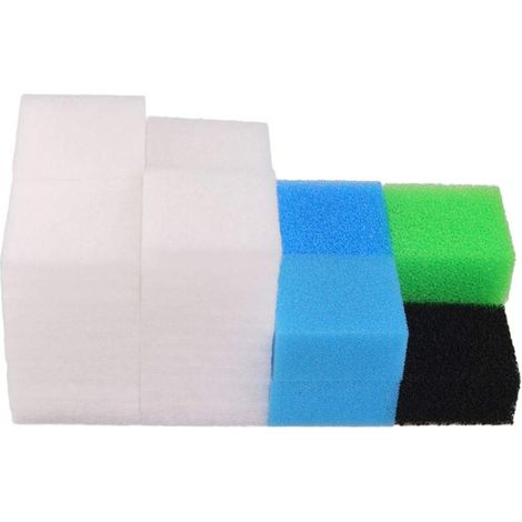 Lot de mousses de filtration pour aquarium, mousses de rechange multi-densité pour filtration biologique et mécanique