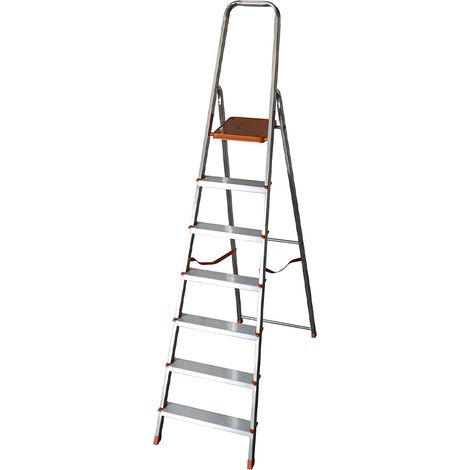 Scaletto in Alluminio Eurodomus Normal 7 Gradini FACAL - Fino a 2,28 mt (1/4)