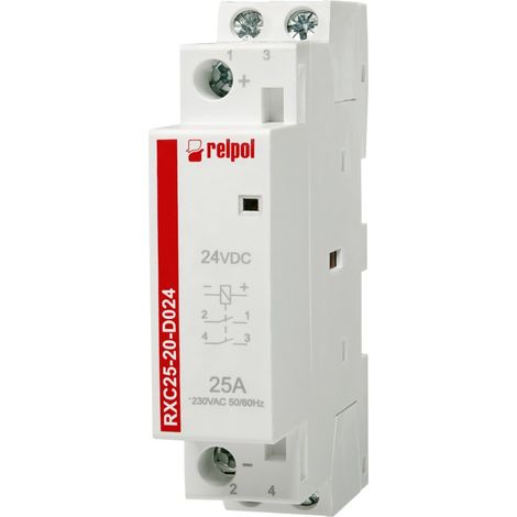 Contattore di installazione 2NO, 25A, 24 V CC RXC25-20-D024