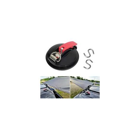 Set mit 2 Saugnapfhaken - Mit 8 S-Haken - Für Zuhause, Werkstatt, Camping - Geeignet zum Verbinden von Jalousien, Wäscheleinen usw.