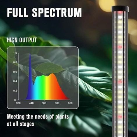 Lampe de culture verticale pour plantes de 165 cm – LED à spectre complet avec minuterie et gradation à 10 niveaux. adaptée à une utilisation en intérieur et en serre.