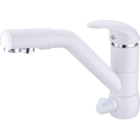 Robinet mitigeur 3 voies blanc MONACO (1/4)