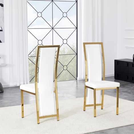 Buffet vitrine 110x40x185 cm MDF et panneaux de particules blanc avec rangement - CHICFURN (1/5)