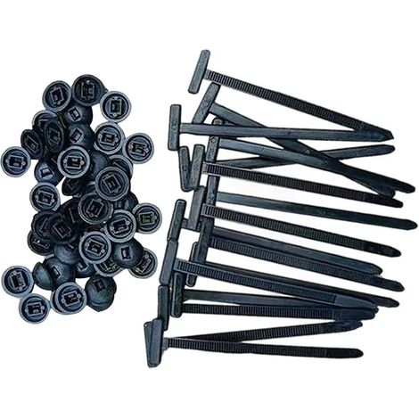 Lot de 60/80/120/160/180/220/300 attaches de câble universelles en nylon, résistantes et autobloquantes, pour une utilisation intérieure et extérieure, fixation pour voiture, fermeture par attache de  (1/5)