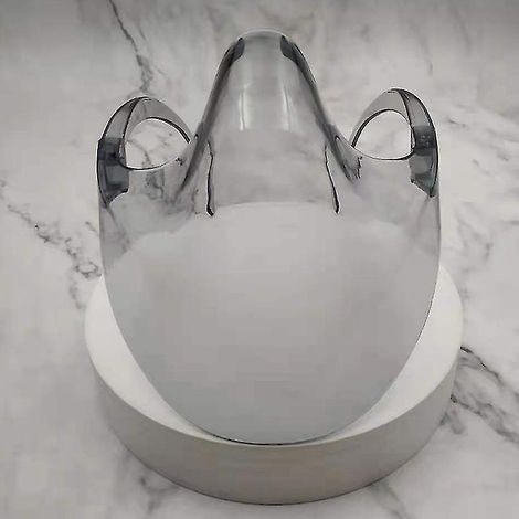 Masque facial transparent réutilisable avec coussinets nasaux et conception pliable pour une couverture optimale du visage