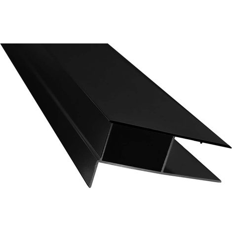 1900 mm Matte Black Profile Extension 20mm Wall Adjustment Kit