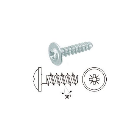 Vis pvc Inox A2 Poelier Phillips 4X8 Sans pointe