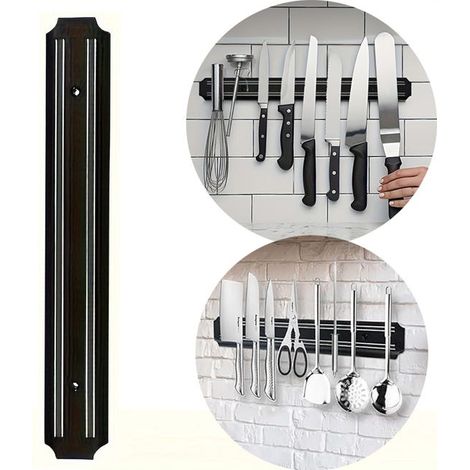 1 support magnétique pour couteaux, 38 cm, pour ranger vos couteaux, pour ustensiles de cuisine