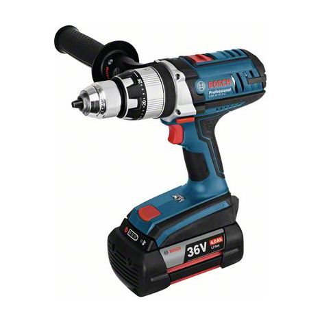 Bosch Professional Akku-Schlagbohrschrauber GSB 36 VE-2-LI, mit 2 x 4,0 Ah Li-Ion Akku, L-BOXX - 06019C1100 (1/5)