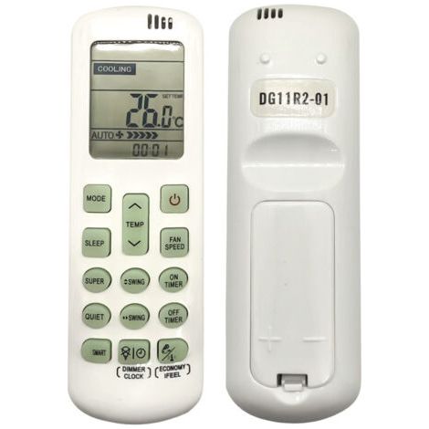 DG11R2-01 Remote control for Hisense air conditioners, universal replacement for battery-free remote controls for air conditioners--DTEKGAZ