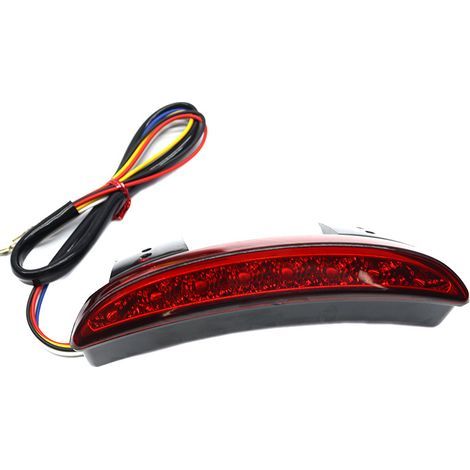 Kit de luces traseras LED de 2 piezas para Harley-Davidson: luces de freno, posición e intermitentes integradas (5 cables). Compatible con Sportster XL883 y XL1200. Par completo para personalización. (1/4)