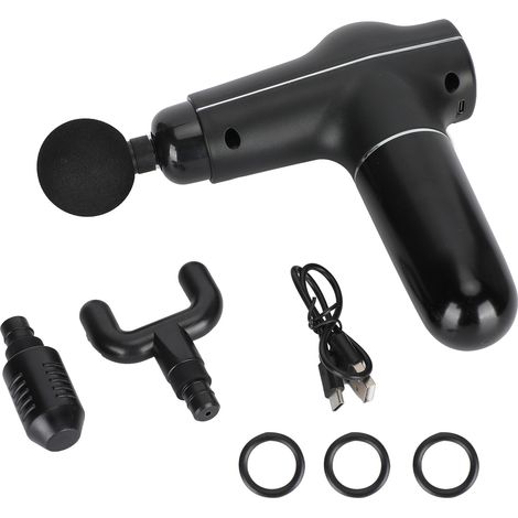 Tragbarer Muskelstimulator mit 3 Geschwindigkeitsstufen zur Körperentspannung – Schwarze UV-beschichtete Metalloberfläche (1/5)